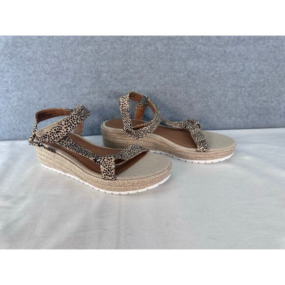Universal Thread Womens sz 10 Leopard Print Espadrille Wedge Sporty Animal Print - Picture 1 of 8